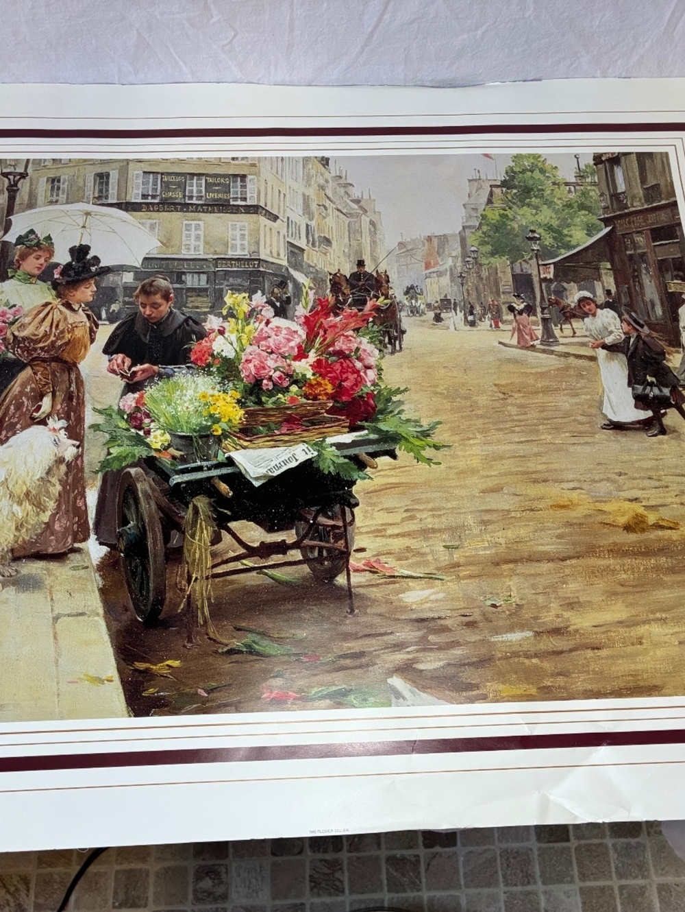 The Flower Seller Vintage Art Print (poster)
